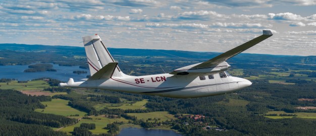 Flygplan för geofysik flygmätning. Foto. Flygplan för geofysik flygmätning. Foto.